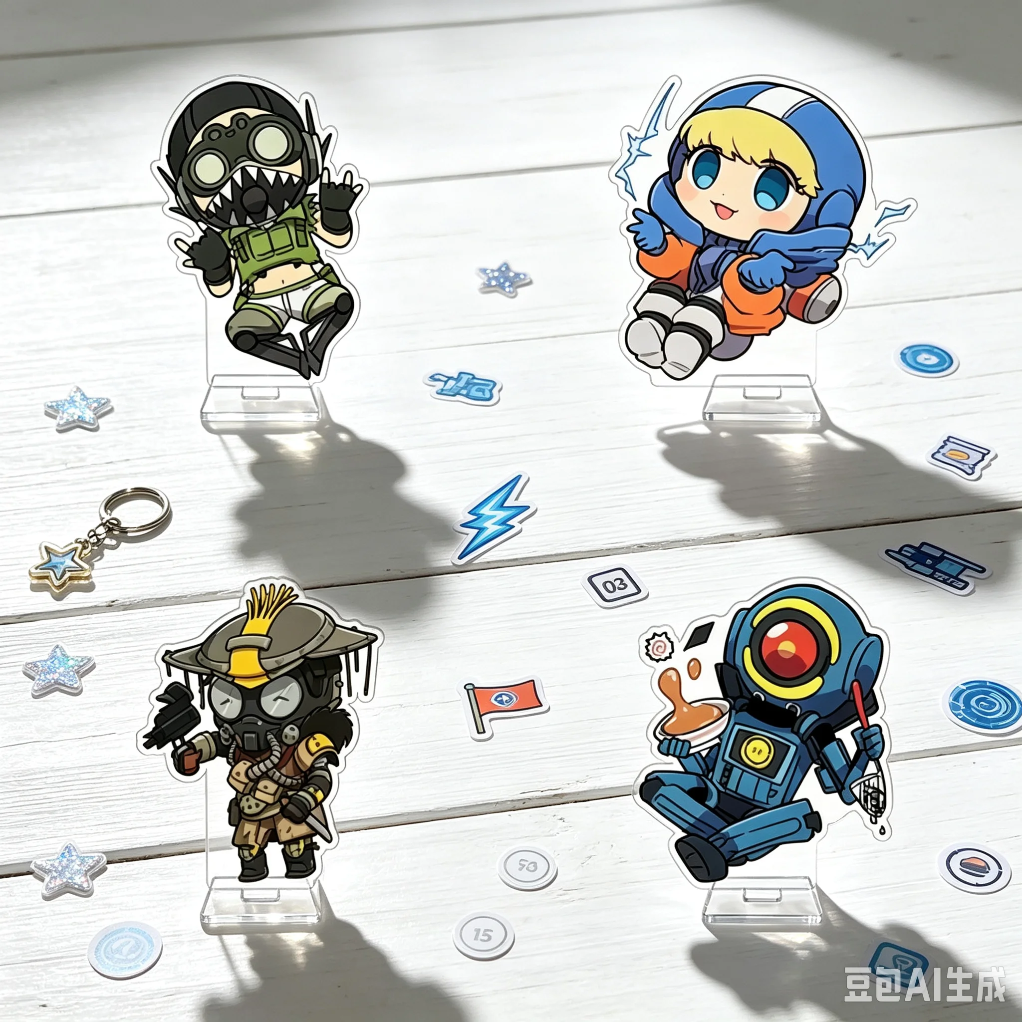 Anime Apex Legends Acrylic Stand Model Bookshelf Decoration Lovely Products High Definition Images Bookshelf Decoration Keychain