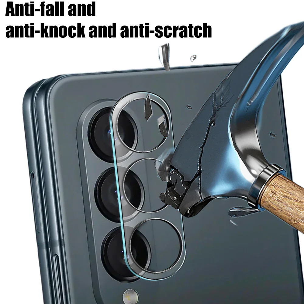 Camera Lens Protector Cover para Samsung Galaxy Z Fold 5, Fold 6, Anti-Scratch, Vidro Temperado, Película Protetora