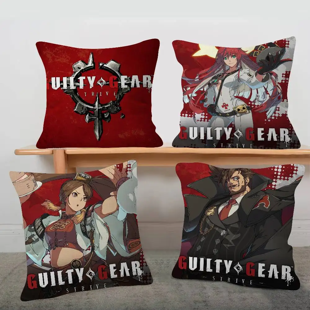 Game Guilty Gear Cute Cartoon Two-dimensional Pillowcase Bedroom Sofa Cushion Cover Nap Pillow Cover