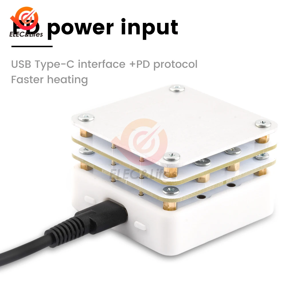 MHP30 Mini Hot Plate PCB SMD welding Pro strumento di riscaldamento Volume portatile Display OLED lampada a colori veri preriscaldatore strumenti di