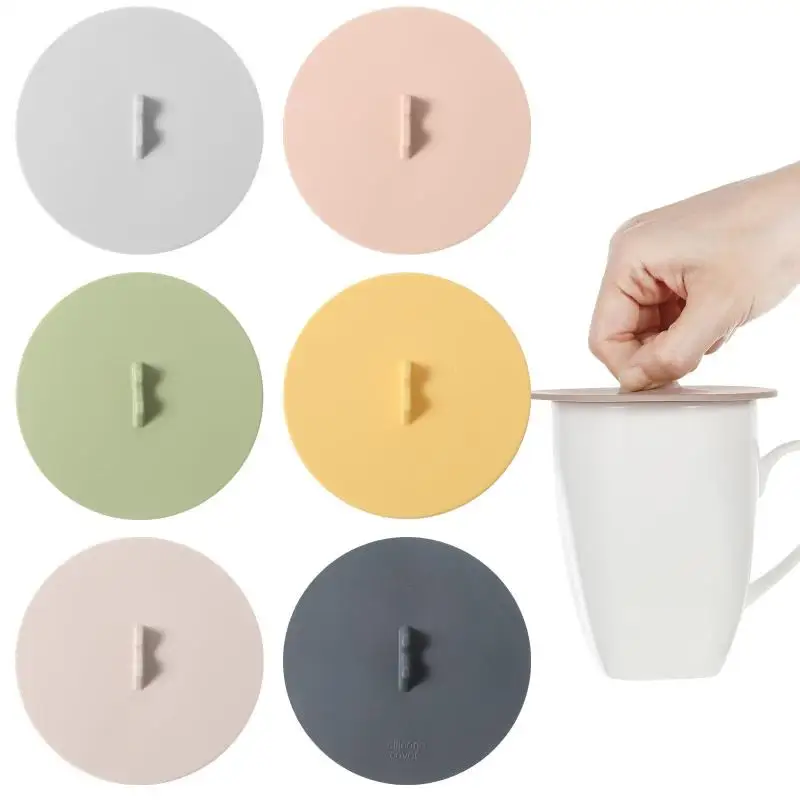 

1Pc Silicone Mug Lid Heat Resistant Leak-proof Sealed Coffee Cup Protection Cover Household Drinkware Gadgets Accessories