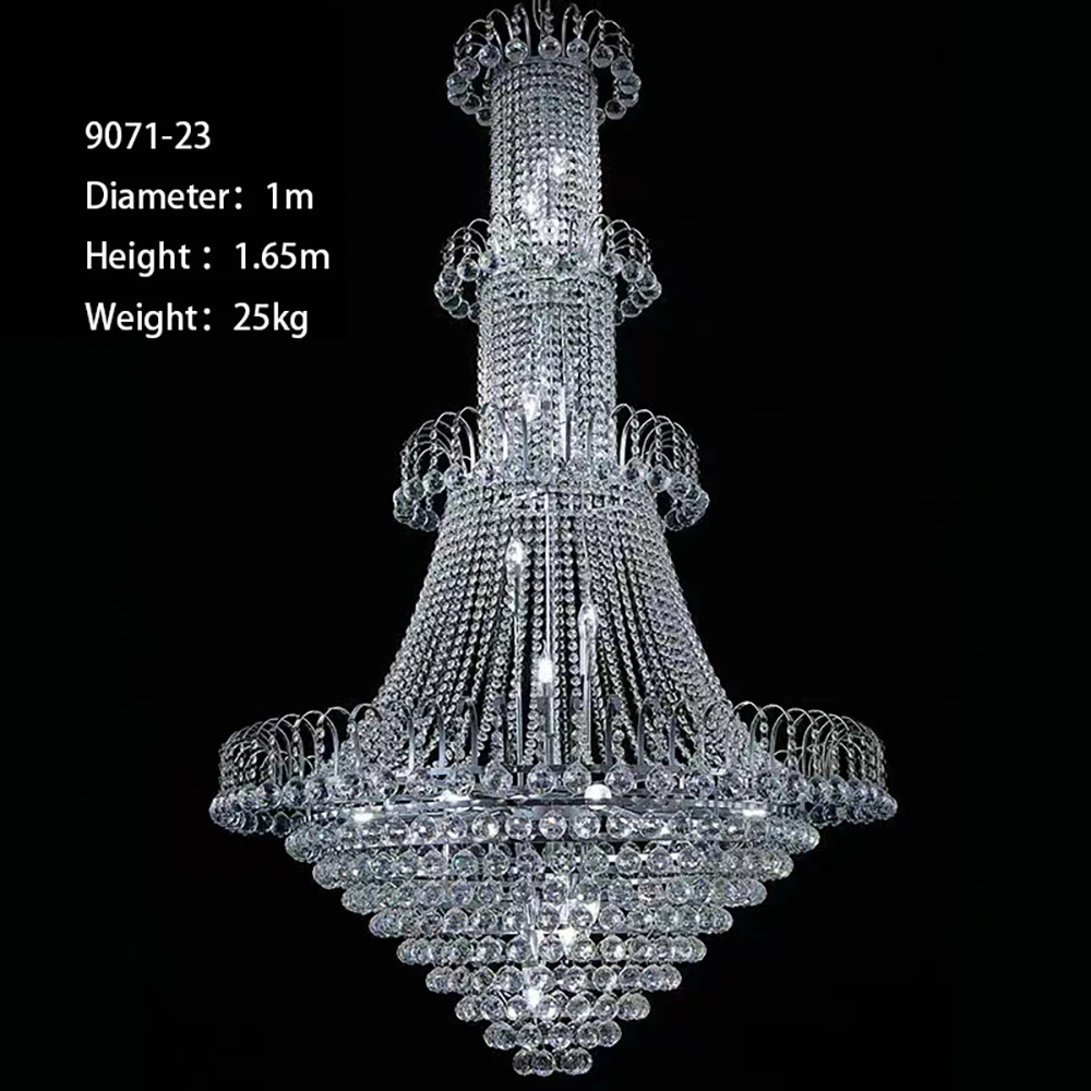 Foyer Crystal Empire Chandelier Lighting Hotel Restaurant Crystal Chandelier Wedding Decoration Lighting Fixture CD-SH26