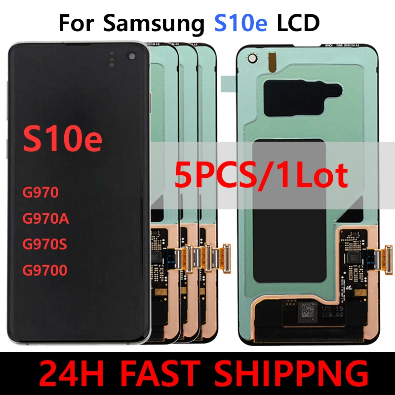 

Сменный ЖК-дисплей Tsetsd для Samsung Galaxy S10e LCD G970F/DS G970U G970W G9700, дисплей с сенсорным экраном и дигитайзером в сборе, 5 шт./партия