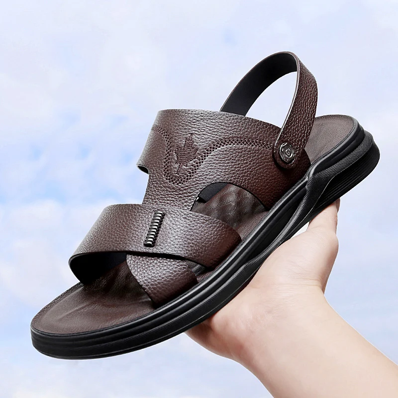 

Fashion Men Sandals Summer Outdoor Leisure Beach Holiday Sandals Shoes For Men Comfortable Lightweight Lndoor Casual Shoes Male