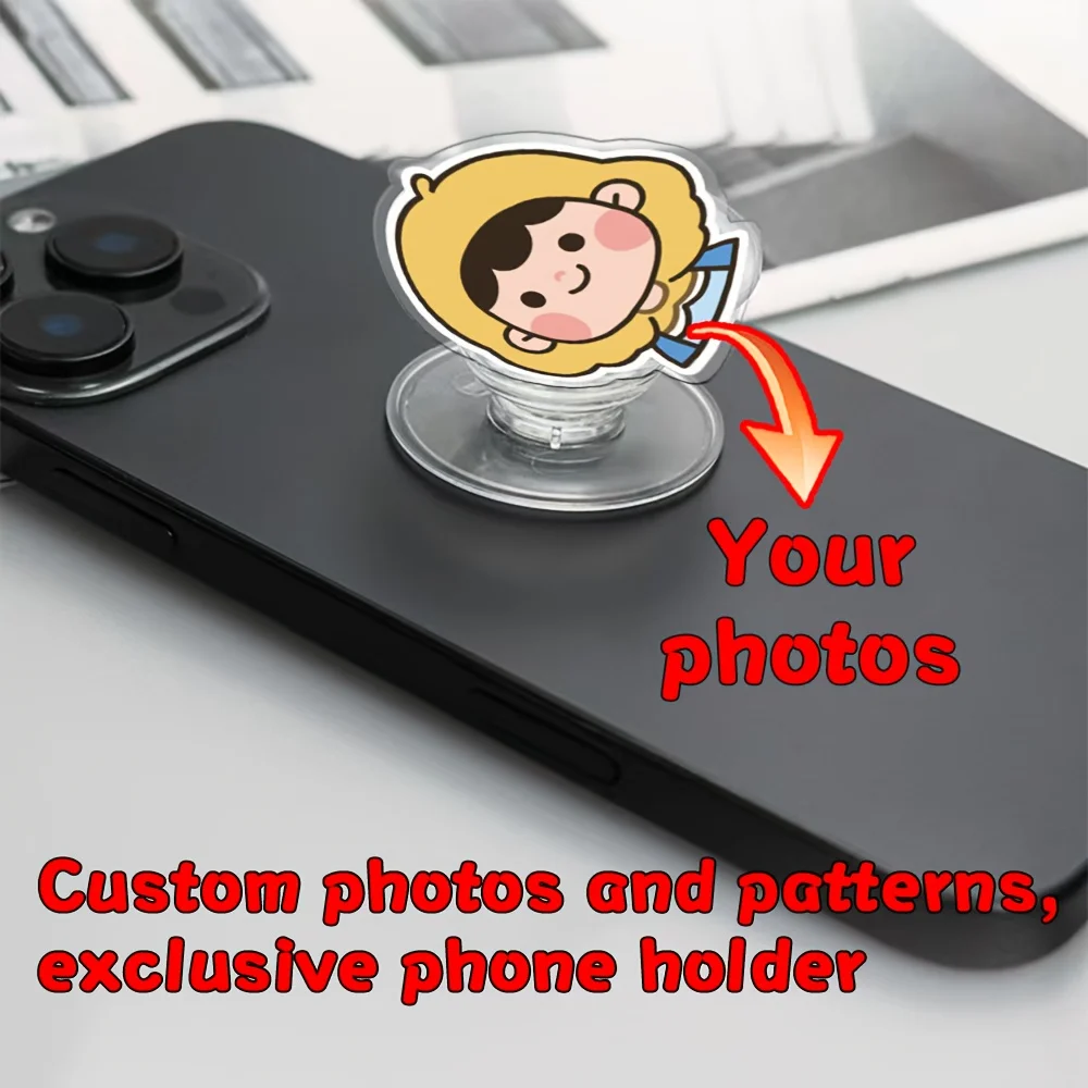 1pc/3pcs Custom Phone Stand That Can Be Freely Scaled and Adjusted.Choose Your Favorite Photos and Designs to Customize Your Uni