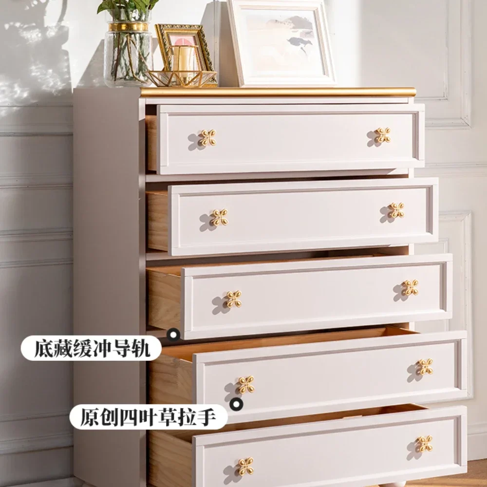 

Светлый роскошный шкаф для хранения в спальне из массива дерева, минималистичный комод, шкаф с пятью ведрами, комод для гостиной