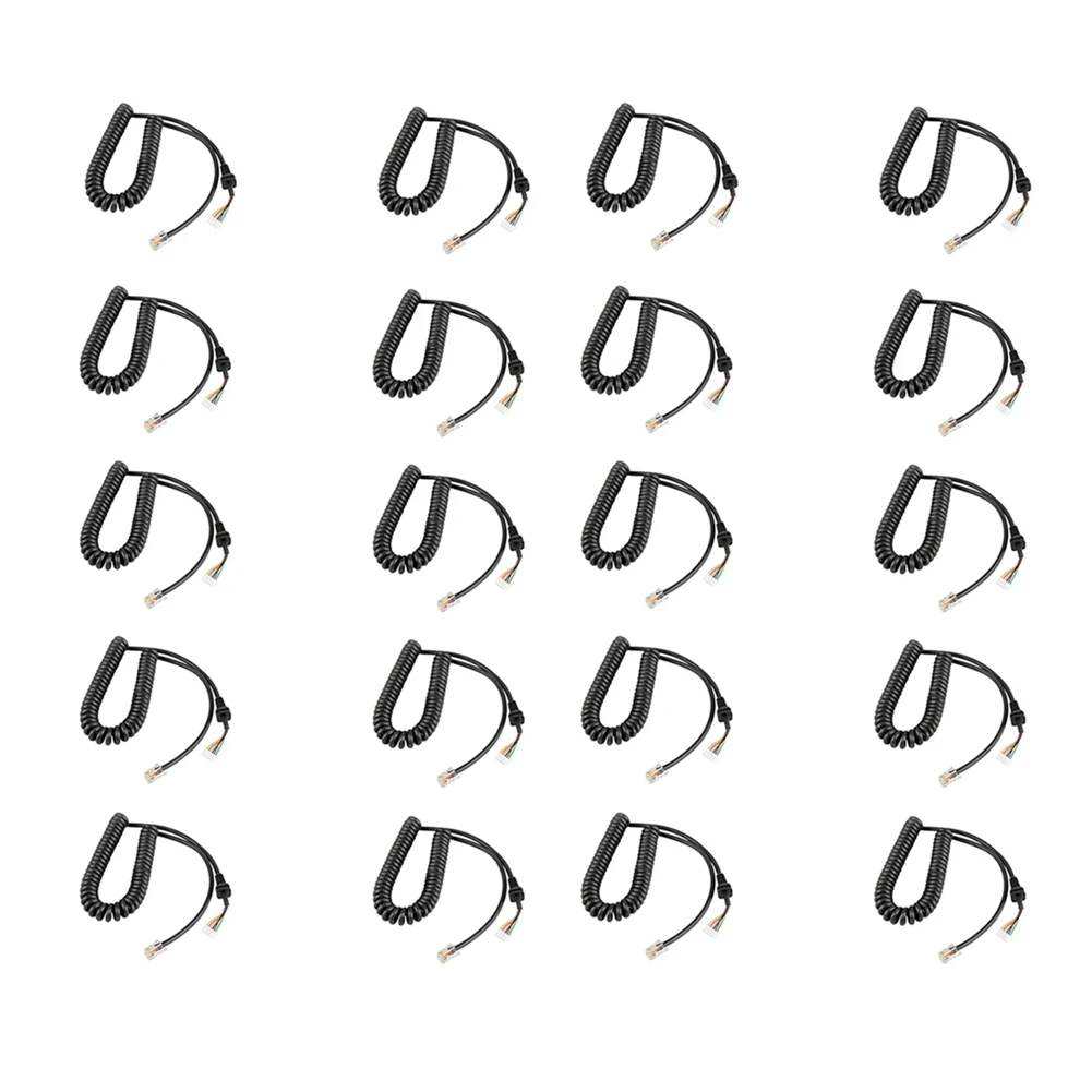 

20Pcs For FT-7800 FT-8800 FT-8900 Car Radio MH-42 MH-48 Speaker Mic Cable Cord Wire For Yaesu MH-48A6J MH-42B6J