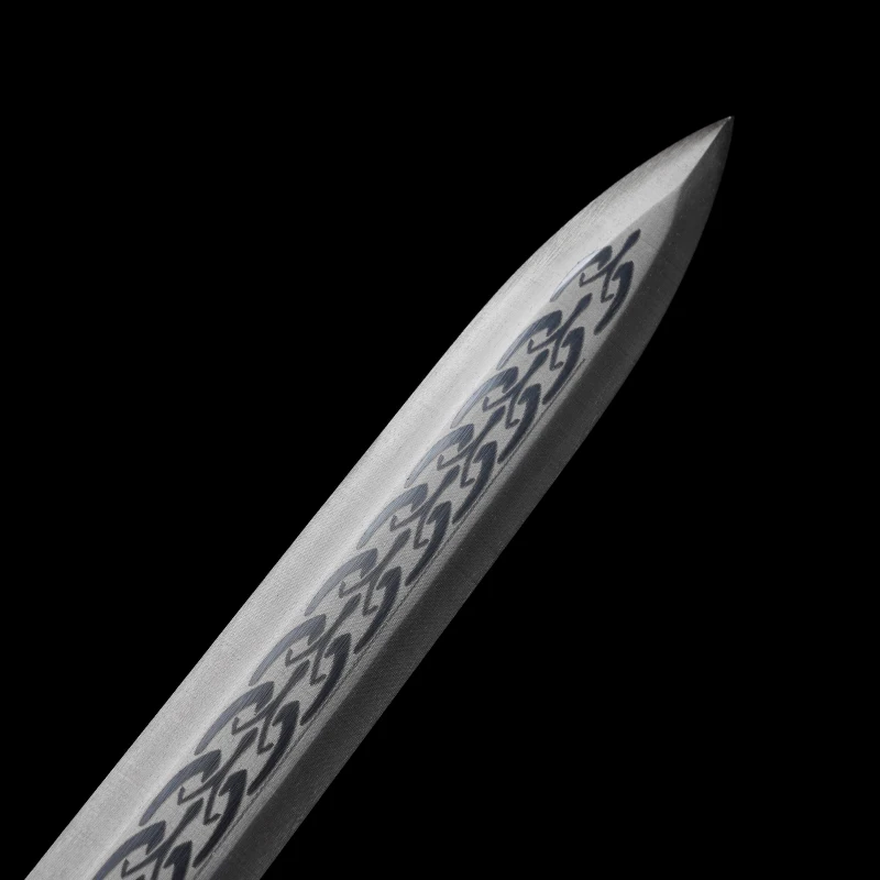 Chinese Han Sword 1060 High Carbon Steel Blade Real Full Tang Sharp Ready Battle Warrior Jian Dragon King Katana Swords - view 3