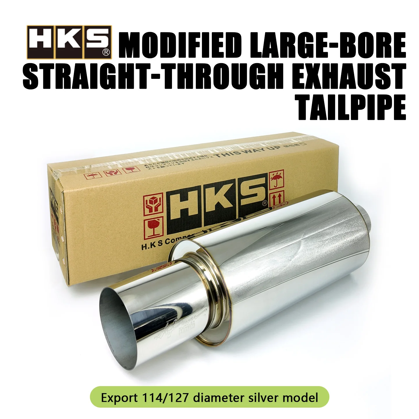 HKS Personaliza el Tambor de Escape Directo de Gran Diámetro JDM 114/127 - Tambor de Sonido de Escape Directo de Alta Potencia