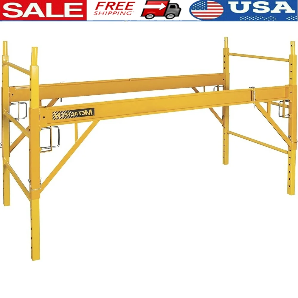 Industrial Scaffold Extension Kit 2 Side Frames 2 Braces 8 Locking Pins Enhanced Stability and Support