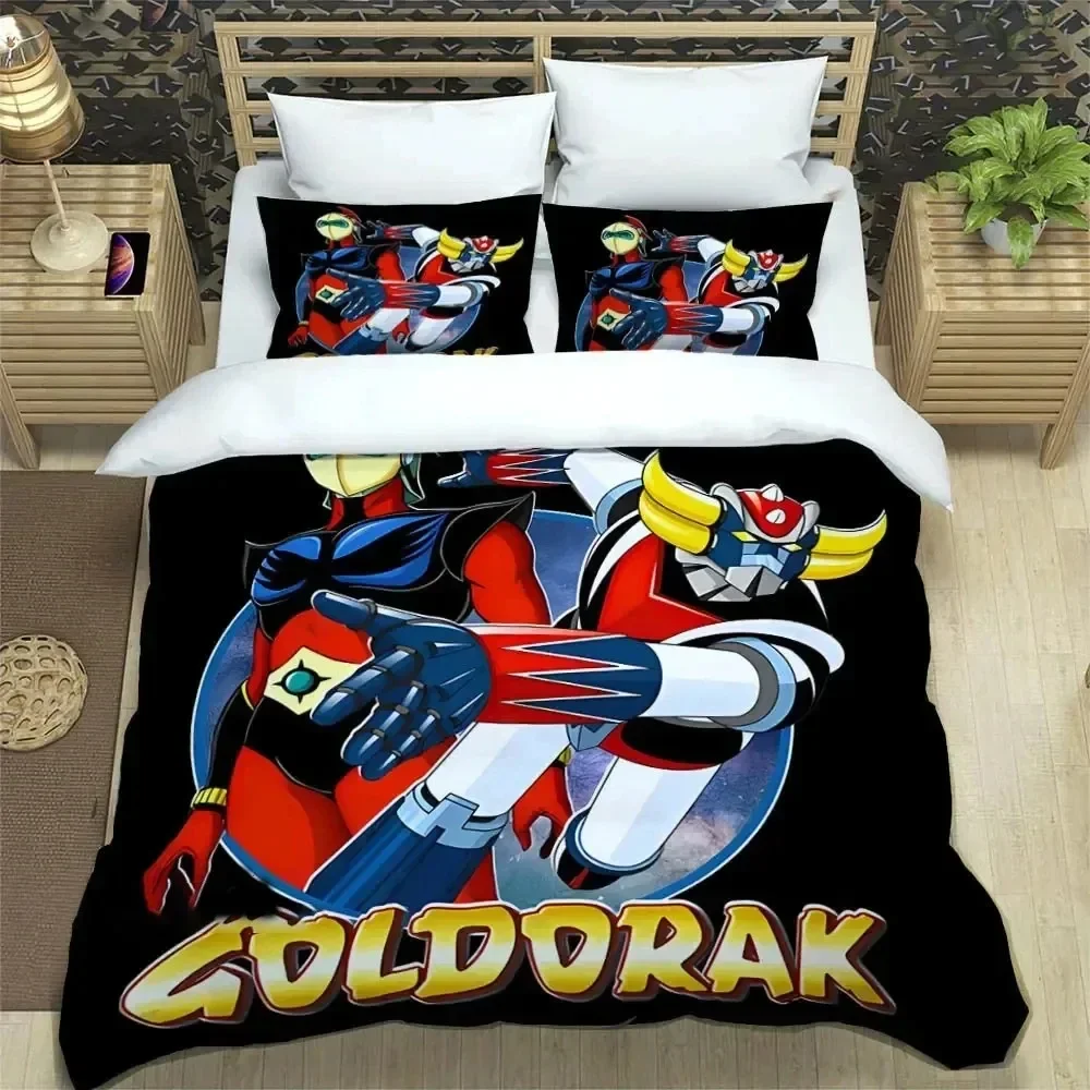 UFO ROBO GRENDIZER GOLDORAK Bedding Set Duvet Cover Bed Set Quilt Cover Pillowcase Comforter king Queen Size Boys Adult Bedding