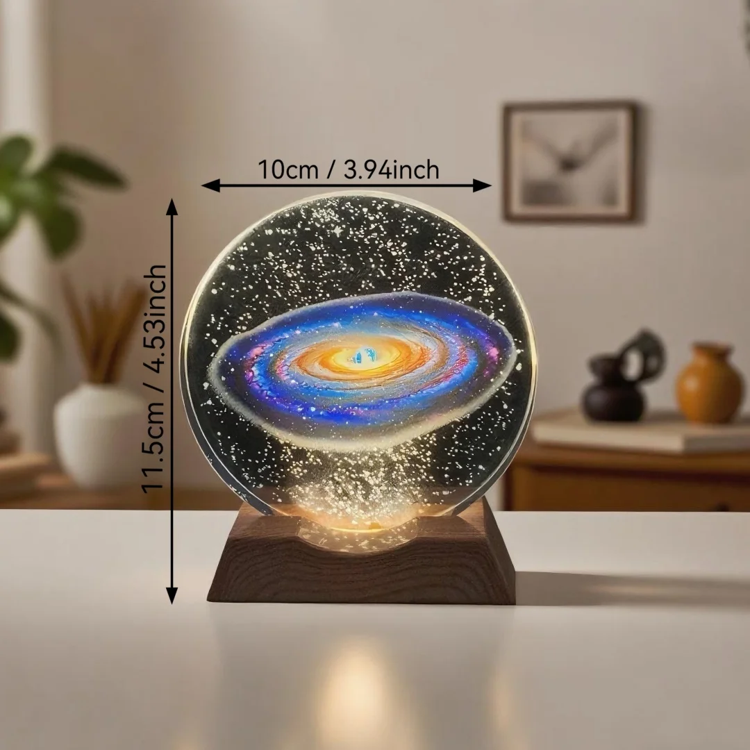 갤럭시 크리스탈 LED 야간 조명 스트립 베이스, 유리 장식 램프, 침실, 거실, 생일 및 어머니의 날에 적합