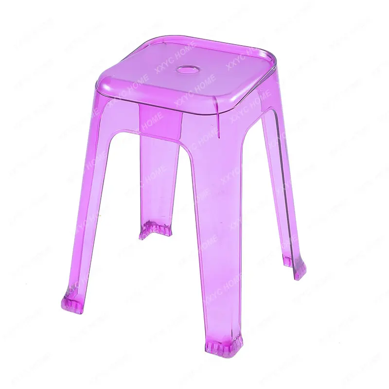 Simple Plastic Thickened Low Stool Small Apartment Home Living Room Stool Modern Milk Tea Shop Dining Stool