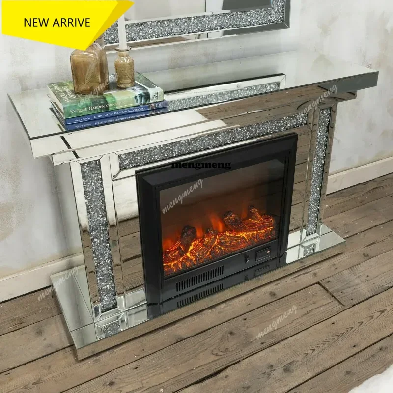M138 European and American mirror simulation 3D atomized fireplace, glass living room decoration furniture