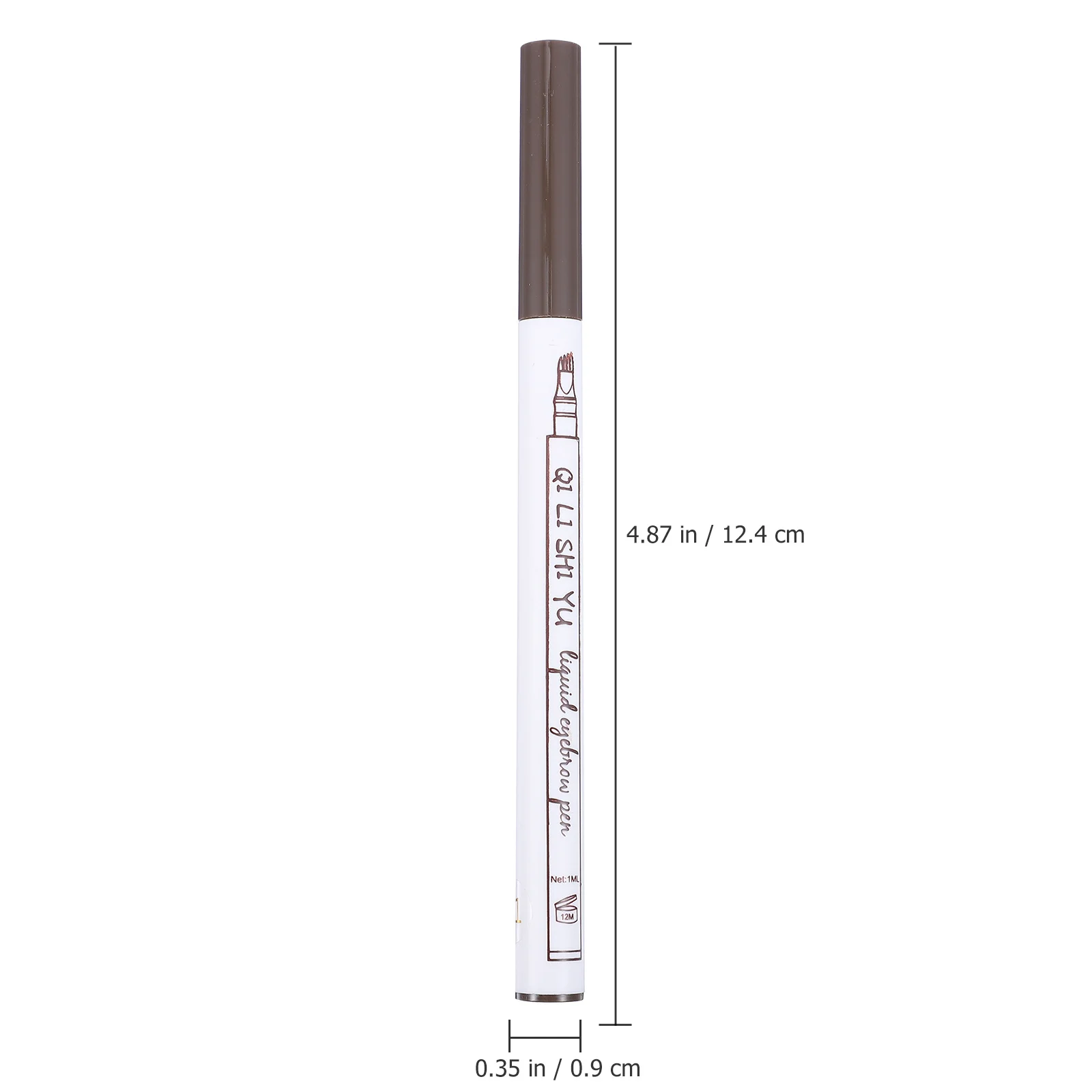 Kit de caneta de sobrancelha microgarfo, 2 peças, ponta ultrafina, fácil de preencher, definir as sobrancelhas, ficar em chuva, suor ou esportes aquáticos, compacto, portátil