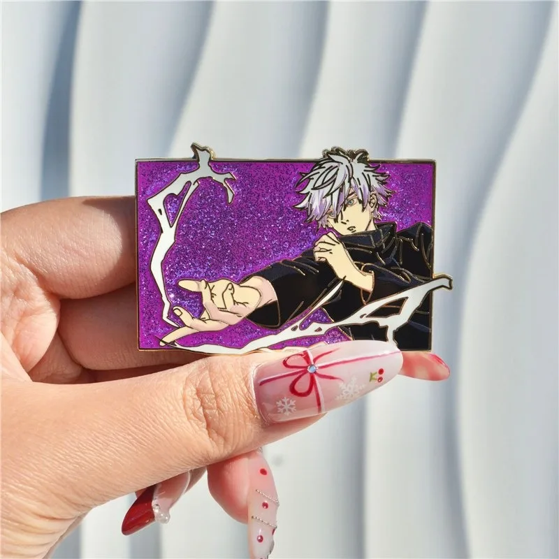 Anime‑Style Character Metal Enamel Pin, Fan Collectible Brooch Badge, Backpack Clothing Decor Accessory For Fans Gift