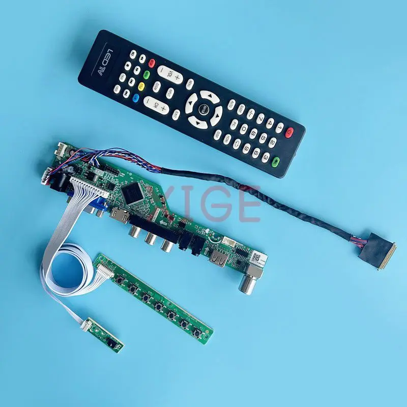 LCD Controller Board Fit HSD101PWW1 BP101WX1 B101EW05 USB+AV+HDMI+VGA LVDS 40-Pin 1280*800 TV Analog Kit DIY 10.1