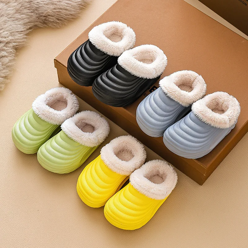 

Winter Child Cotton Slippers Girl Cotton Shoes Keep Warm Thicken Waterproof Outerwear Kids Kawaii Fashion New Style Casual Shoe