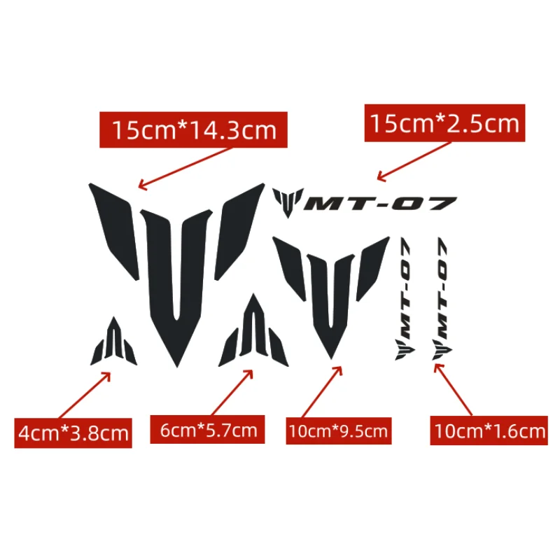 Motorcycle sticker helmet sticker for Yamaha MT-07 motorcycle decal Cover scratch sticker motorcycle accessories