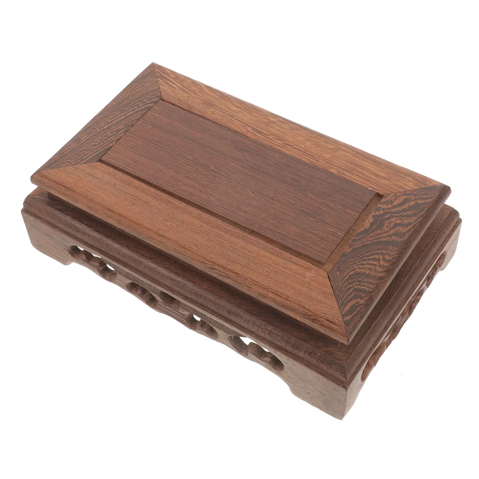 

Rectangular Flower Base 17CMx10CM Wooden Plant Stand Desk Stool Indoor Garden Rustic Garden Plant Stool Holder Space Saver