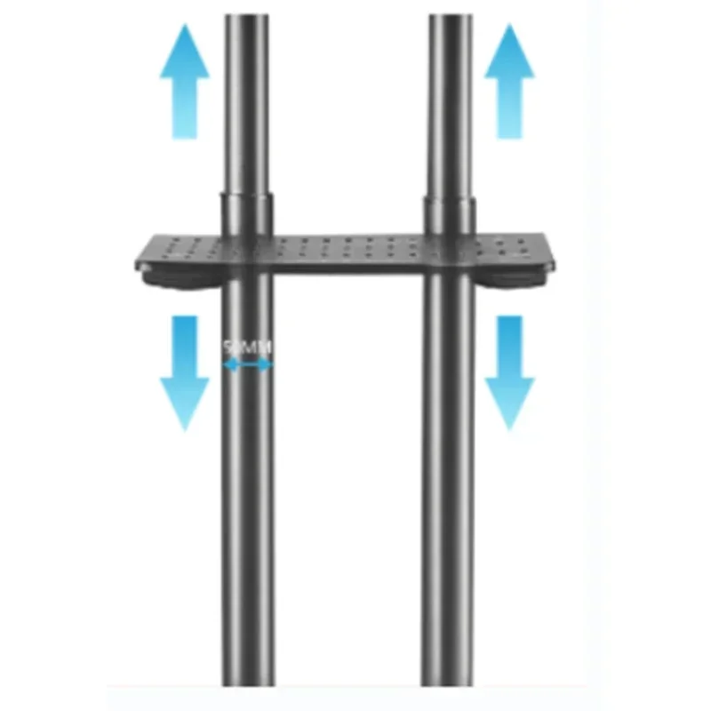 New Upgrade TV Bracket Floor-to-ceiling Mobile All-in-one Universal Display Rack Cart 65 Universteel Freely Movable Swivel Wheel