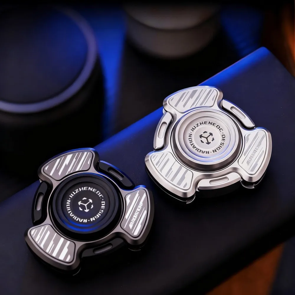 JUZHEDC 안티 스트레스 피젯 스피너 오픈 네일 자이로 티타늄 지르코늄 DIY 오피스 불안 해소 장치 손끝 익스트림 스포츠