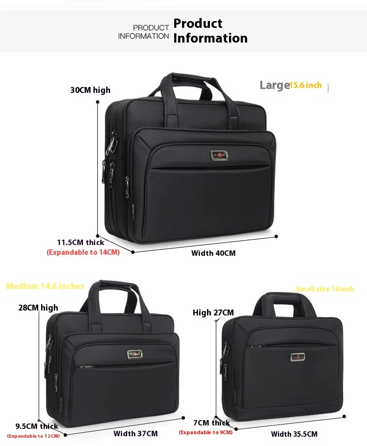 Men Single Shoulder Bag 14" 15" 16 Inch Laptop Bag Men's Casual Handbags Business Briefcase Computer Bags For Macbook Pro Case
