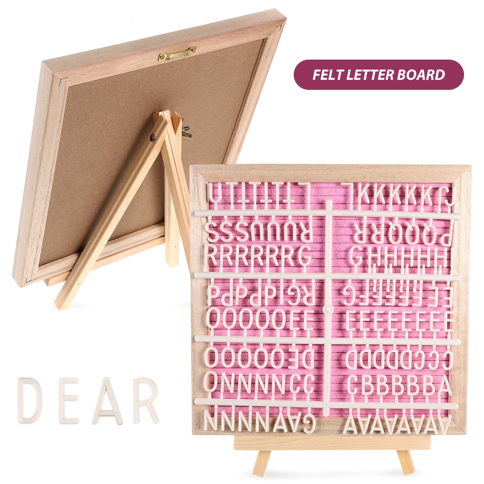 

Wooden Alphabet Board Milk Tea Shop Decor Felt Letter Letters Sign with Wide Application Message for Home