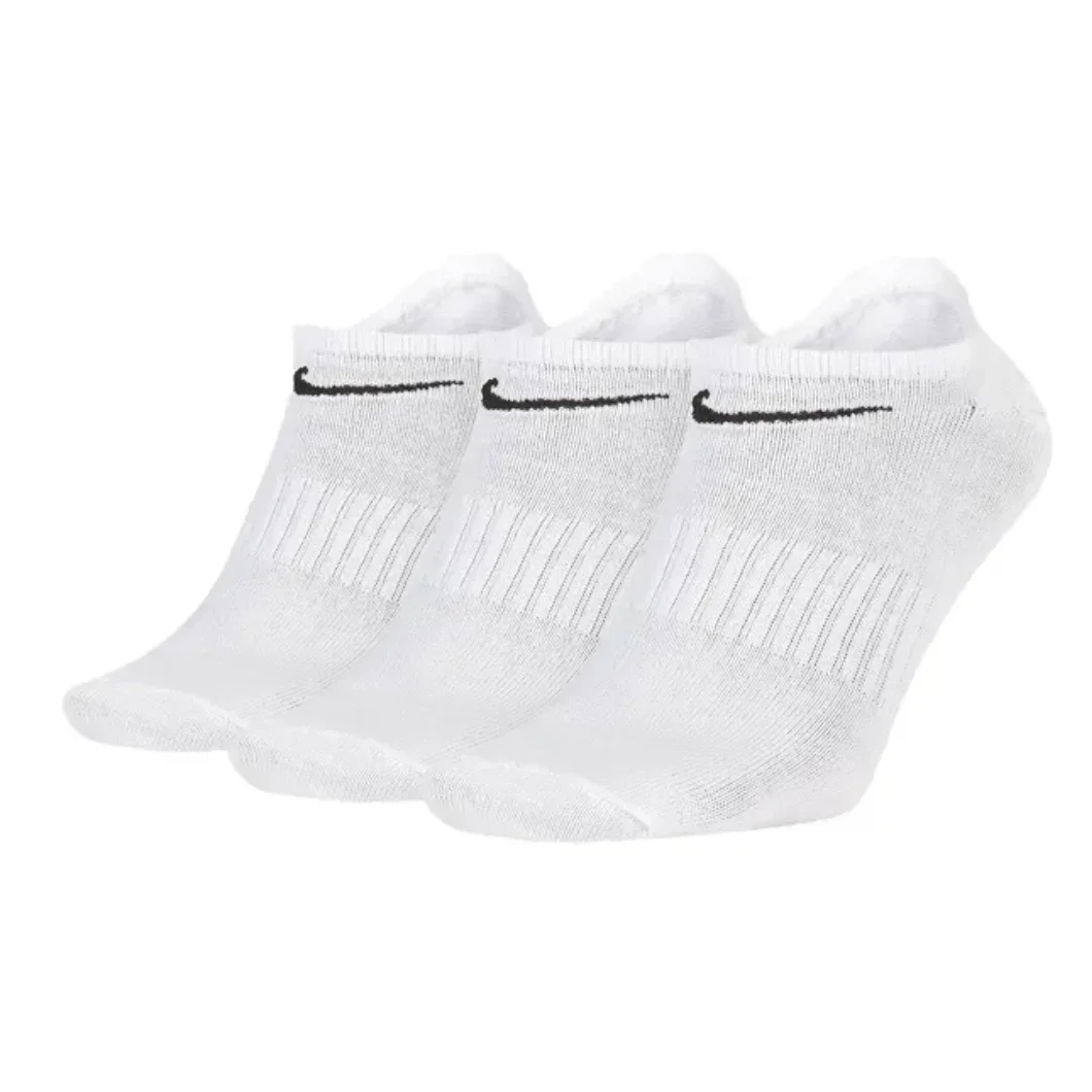 NIKE Calcetines de entrenamiento unisex ligeros y de secado rápido 3 pares Calcetines de soporte de otoño Cómodos y suaves