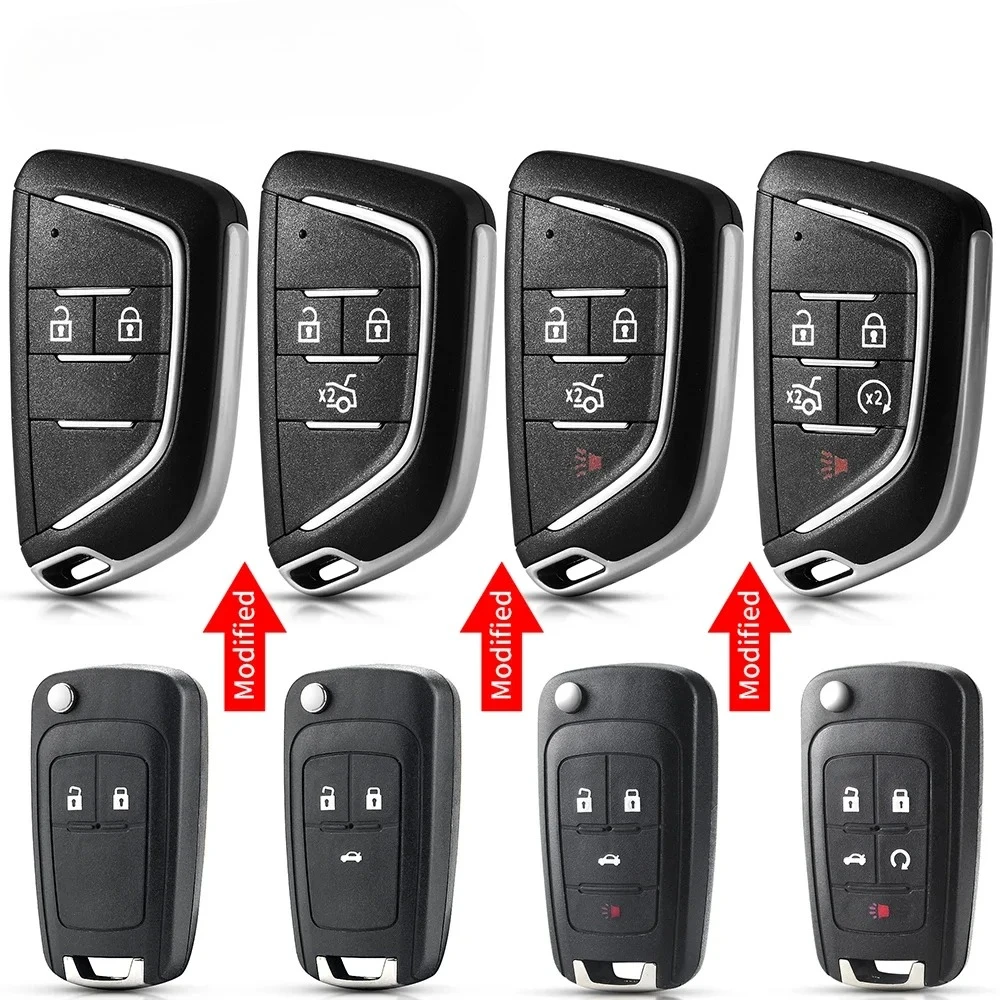 

Новый модифицированный флип-чехол для дистанционного ключа 2/3/4/5 кнопок для Chevrolet Cruze Epica Camaro для Opel Vauxhall для Buick