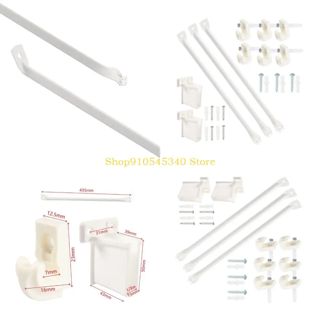 

U2JA Iron Wire Shelf Supports For Closet Laundry Room 17inch 100LB Load Capacity Easy Installation Metal Construction