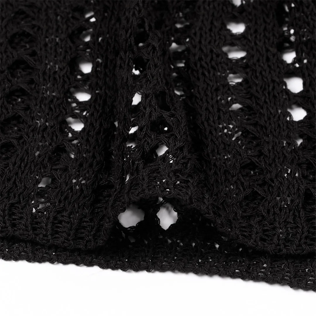 S - XL Rückenfreie, ausgehöhlte, gestrickte, gehäkelte Tunika, Strand-Überwurf, Strandkleid, Strandmode, Damen V3660 – Detail 25
