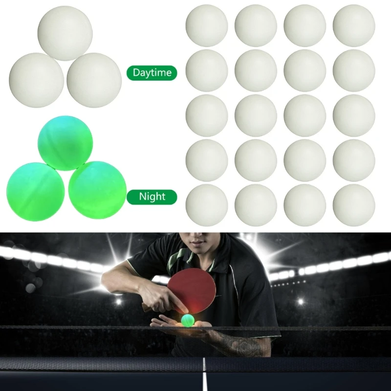 

20Pcs Glow in The Dark Table Tennis Sports 40mm Table Tennis Lighted Table Tennis for Outdoor