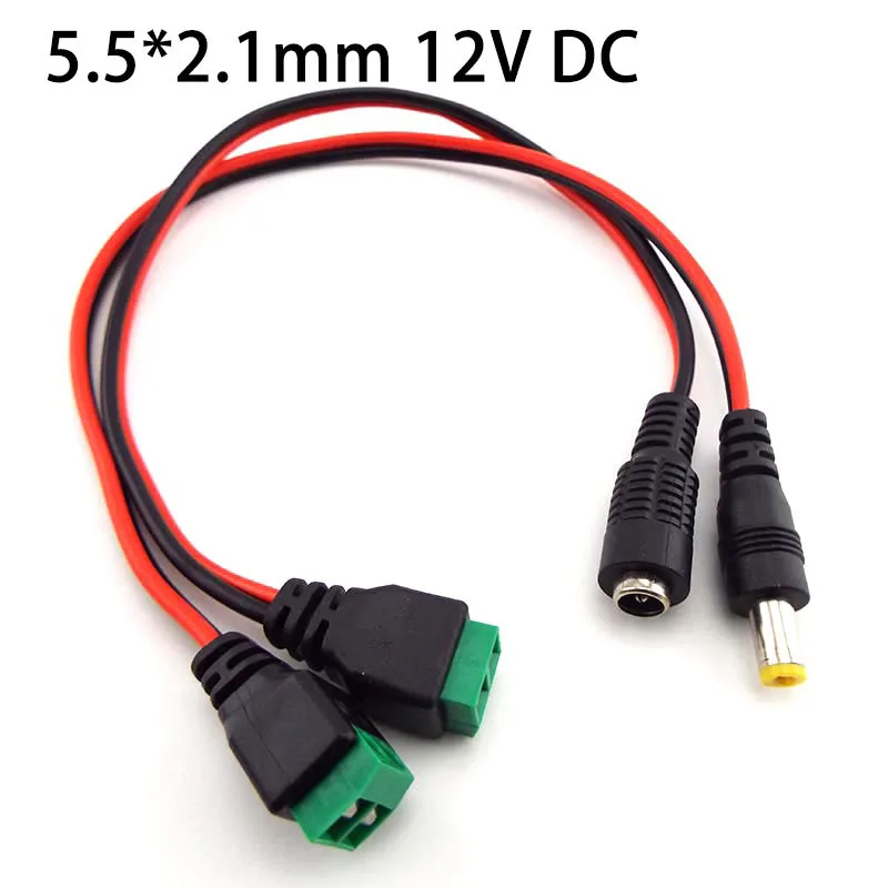 

12V DC 5.5*2.1mm Male Female Plug Cable to DC Plug Connector Extend Cable for LED Light Strip CCTV Camera Accessories B3