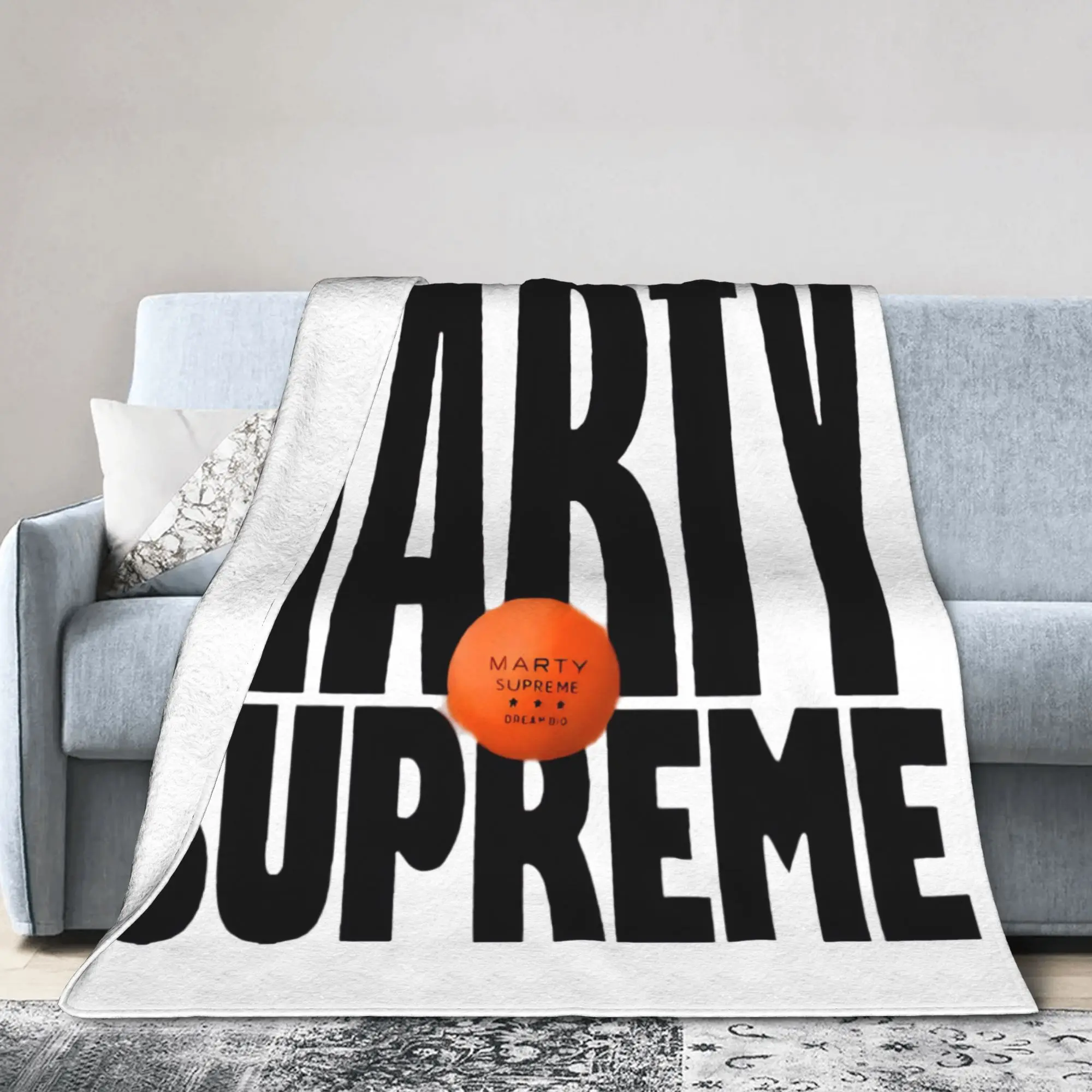 Marty Supreme Blanket Cover Ping Pong Film Wool Throw Blanket Bed Sofa Decoration Soft Warm Bedsprea,