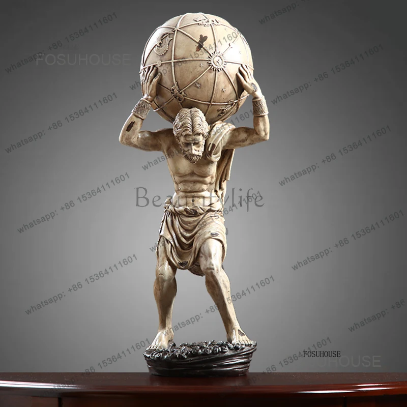 European Retor Living Room Figure Sculptures Ornaments Challenger Office Model Room Decoration Gifts Statues American Home Decor