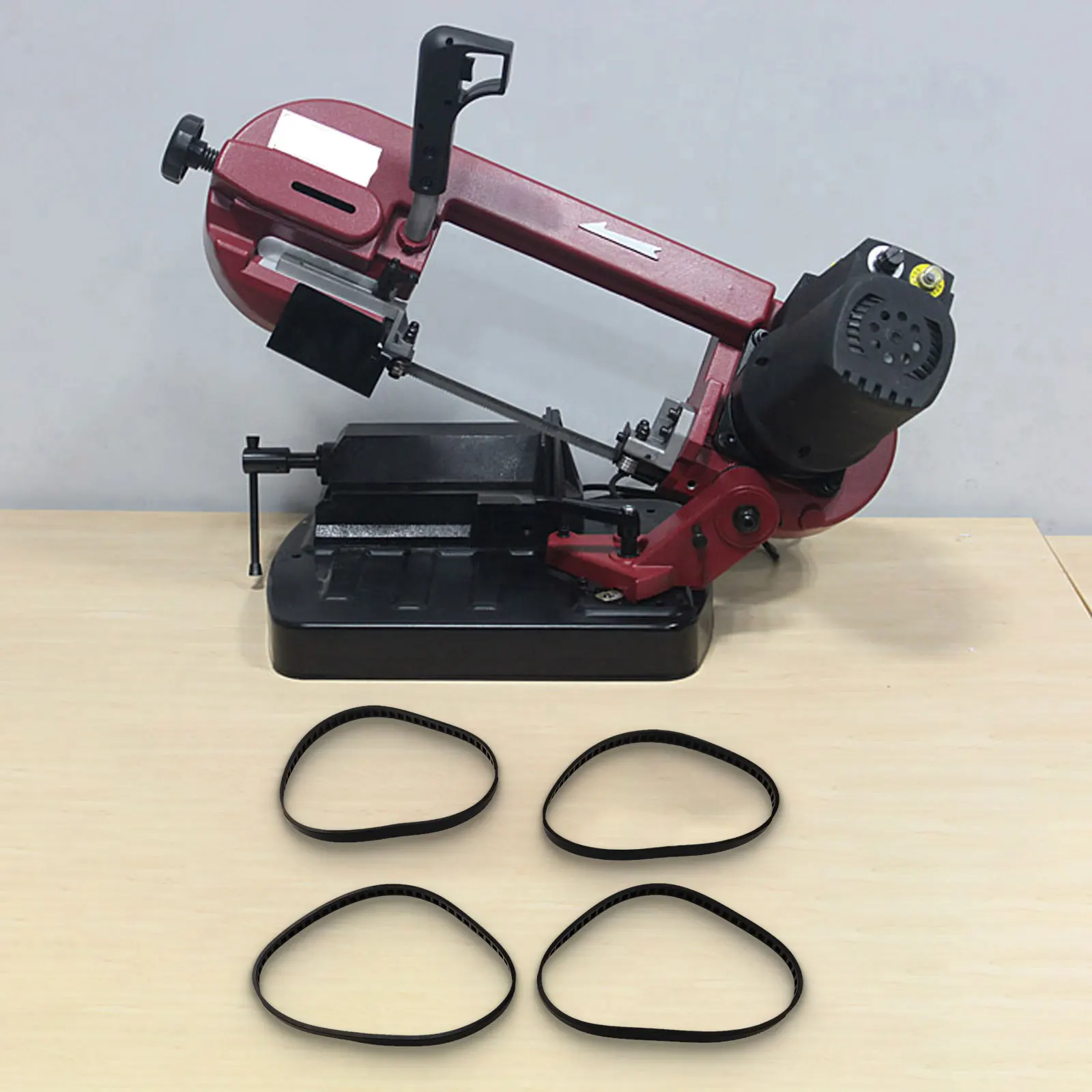 Band Saw Pulley Tires Pulley Tire Band Saw Black Color Elastic Rubber Material Includes 4 Tires Manual Measurement Deviation