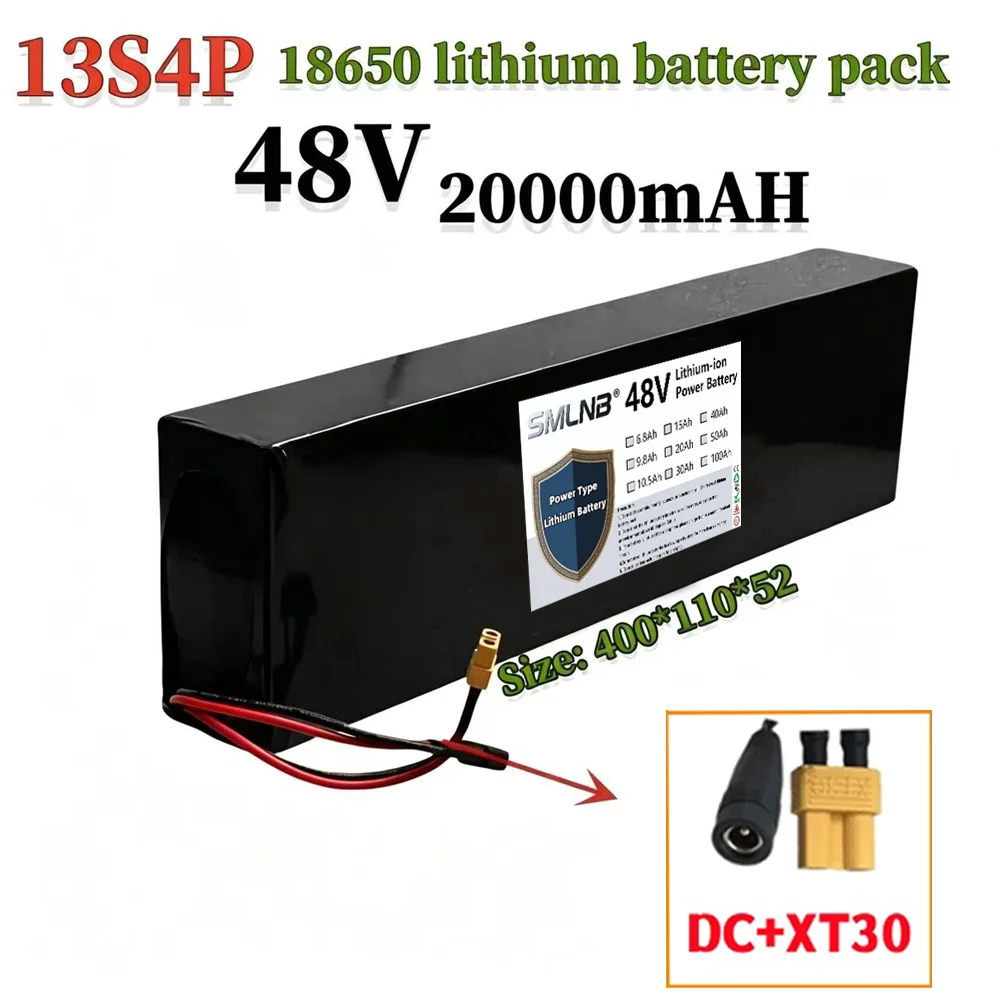 13S4P 48V 20000mAh 20Ah 18650 Lithium Battery Pack with BMS Suitable for Kugoo M4/M4 Pro/Max Speed To Replace Built-in Batteries image 3