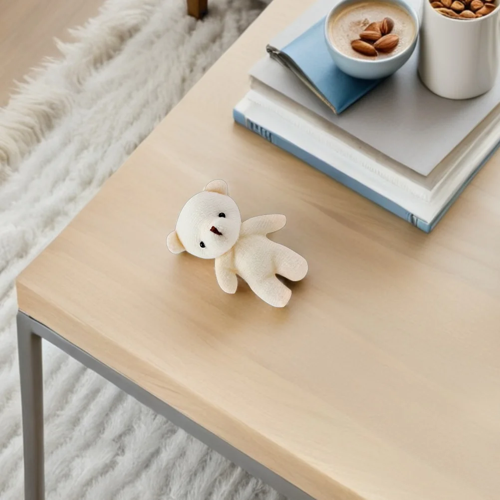 

16 pcs Mini Bear Joint Stuffed Animal For Valentine'S Day Gift Hanging Decoration Diy Keychain Pendant Travel Accessory Decor