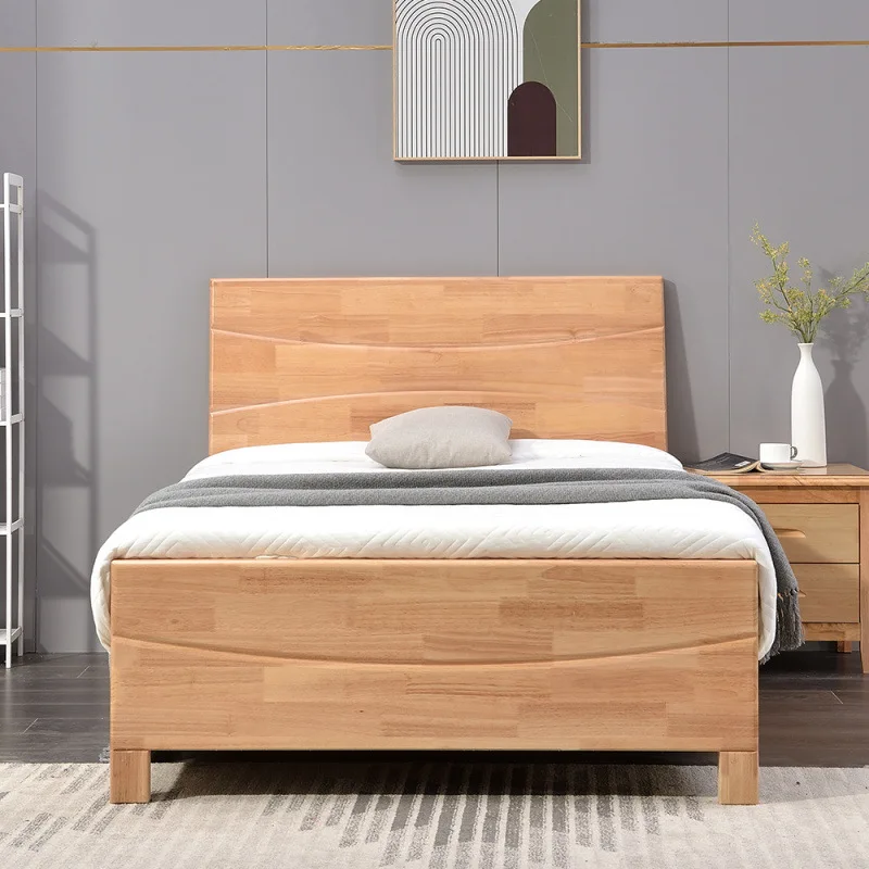 Modern simple rental room hotel single bed pine frame structure