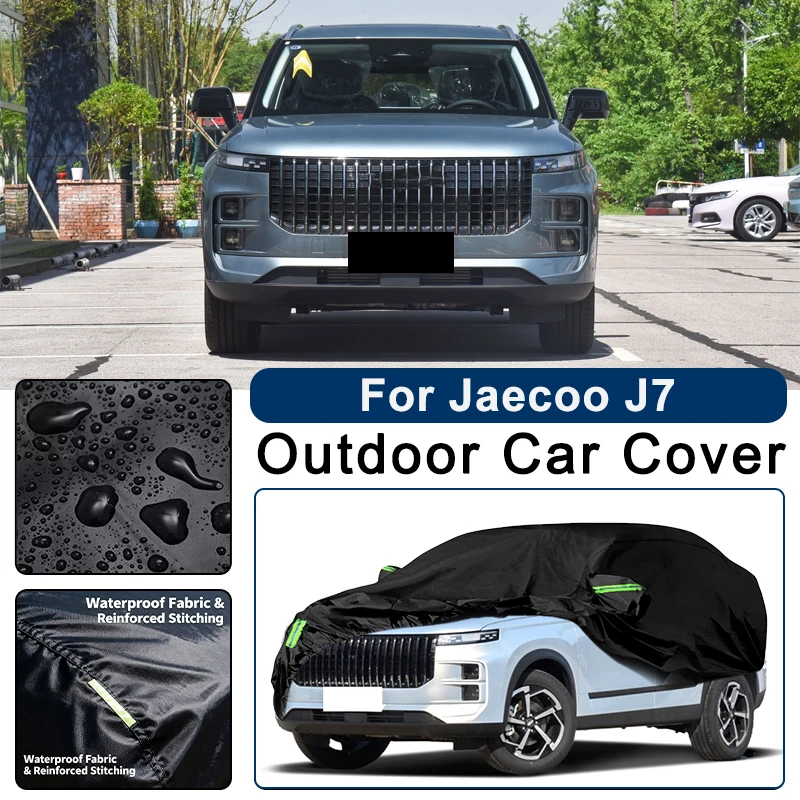 

Outdoor Car Cover Waterproof Dustproof UV Sun Protection, Full Car Protector Exterior Accessories For Jaecoo J7 2023-2026