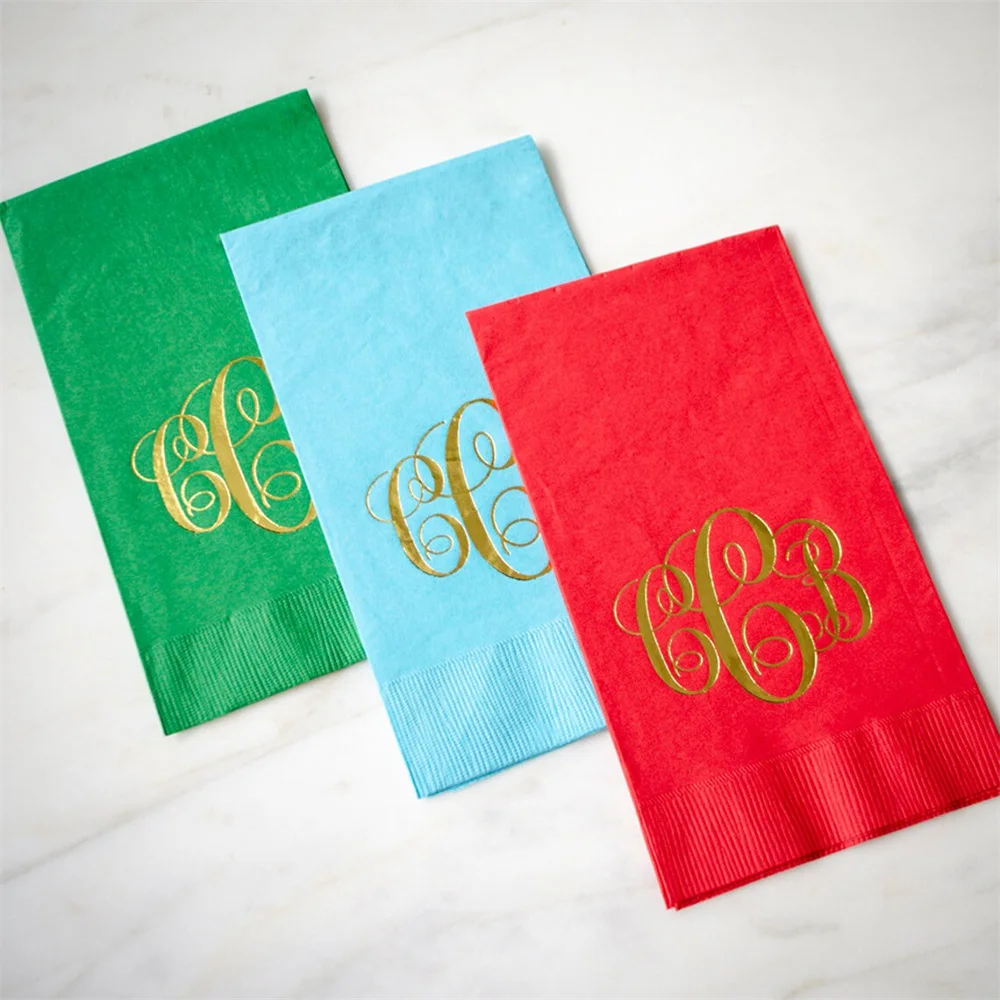 

Monogrammed Guest Towels, Custom Printed Guest Towels, Wedding Logo, Printed Napkins, 3 Ply Napkins, Housewarming Gift, Gifts fo