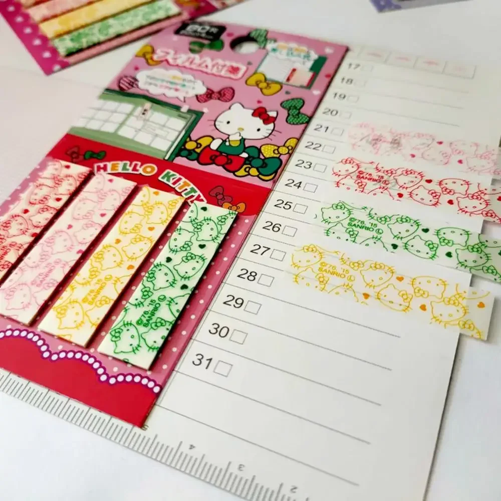 Sanrio Hello Kitty Cute Post-it Notes N-Time Sticky Notes Index Flags 80 Sheets Y2k Style Stationery