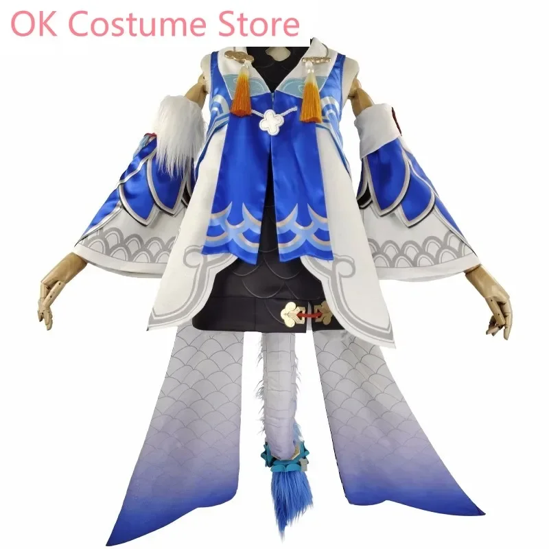 ¡Anime! Honkai: Star Rail Bailu Game Suit, precioso uniforme encantador, disfraz de Cosplay, traje de fiesta de Carnaval de Halloween para mujer