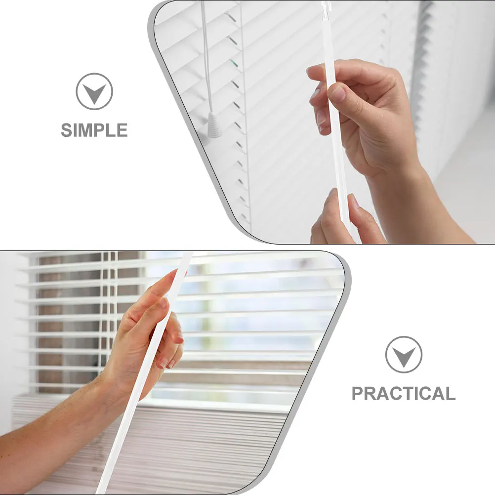 

2Pcs Vertical Blind Rods Replacement Plastic Curtain Pull Tilt Wand for Window Blinds Accessories Long Rod Light Weight Easy