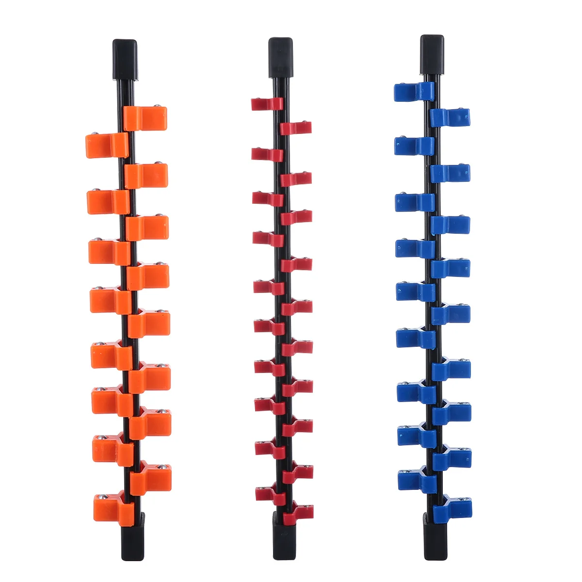 Estante de enchufes de plástico de 3 uds., bandeja organizadora de doble cara de primera calidad, diseño desmontable ajustable para enchufes de accionamiento, Metal resistente