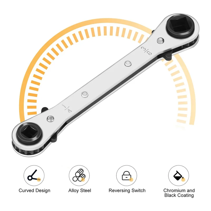 

A02F-Valve Core Remover Tool And HVAC Service Wrench Set With Hex Bit Adapter,Size SAE 1/4 & 5/16 Port,10 PCS Valve Cores Et