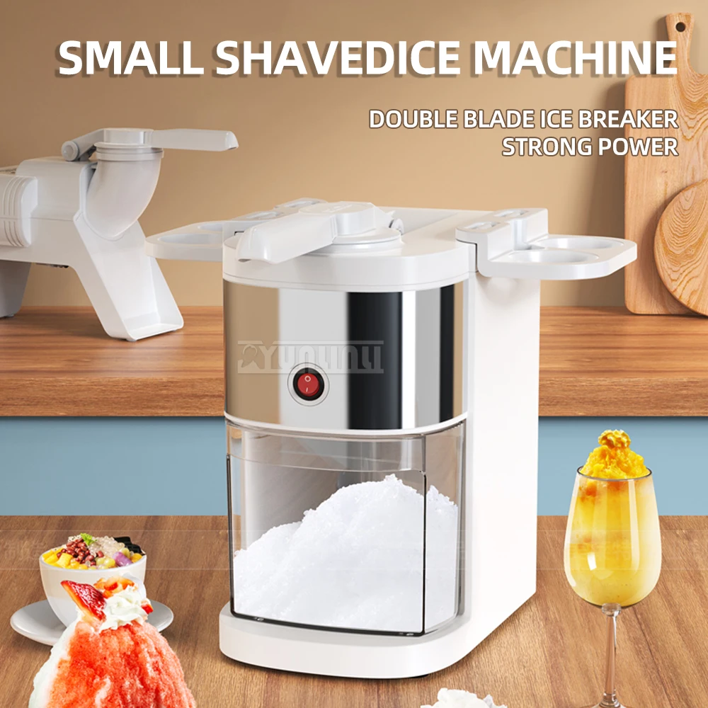 Small Shaved Ice Machine Smoothie Blender Granizing Machine 80KG/H Electric Ice Shaver Commercial