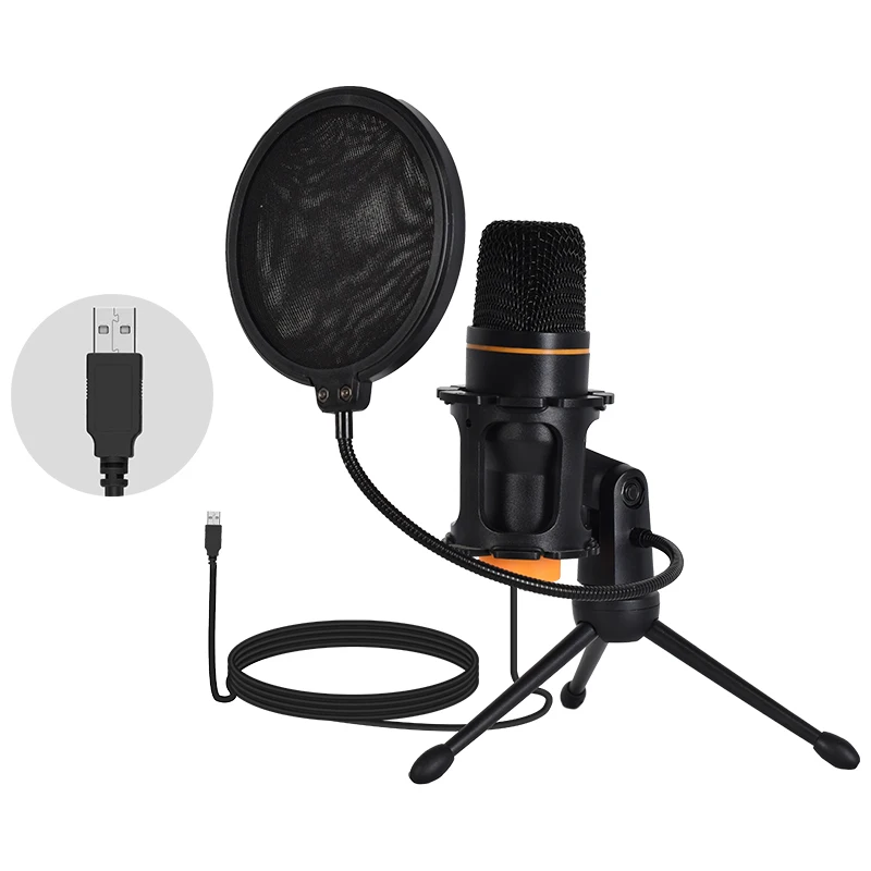 YTOM RGB Streaming USB Microphone Condenser Microphones for Laptop Computer Recording Studio Streaming Youtube TIKTOK ZX666
