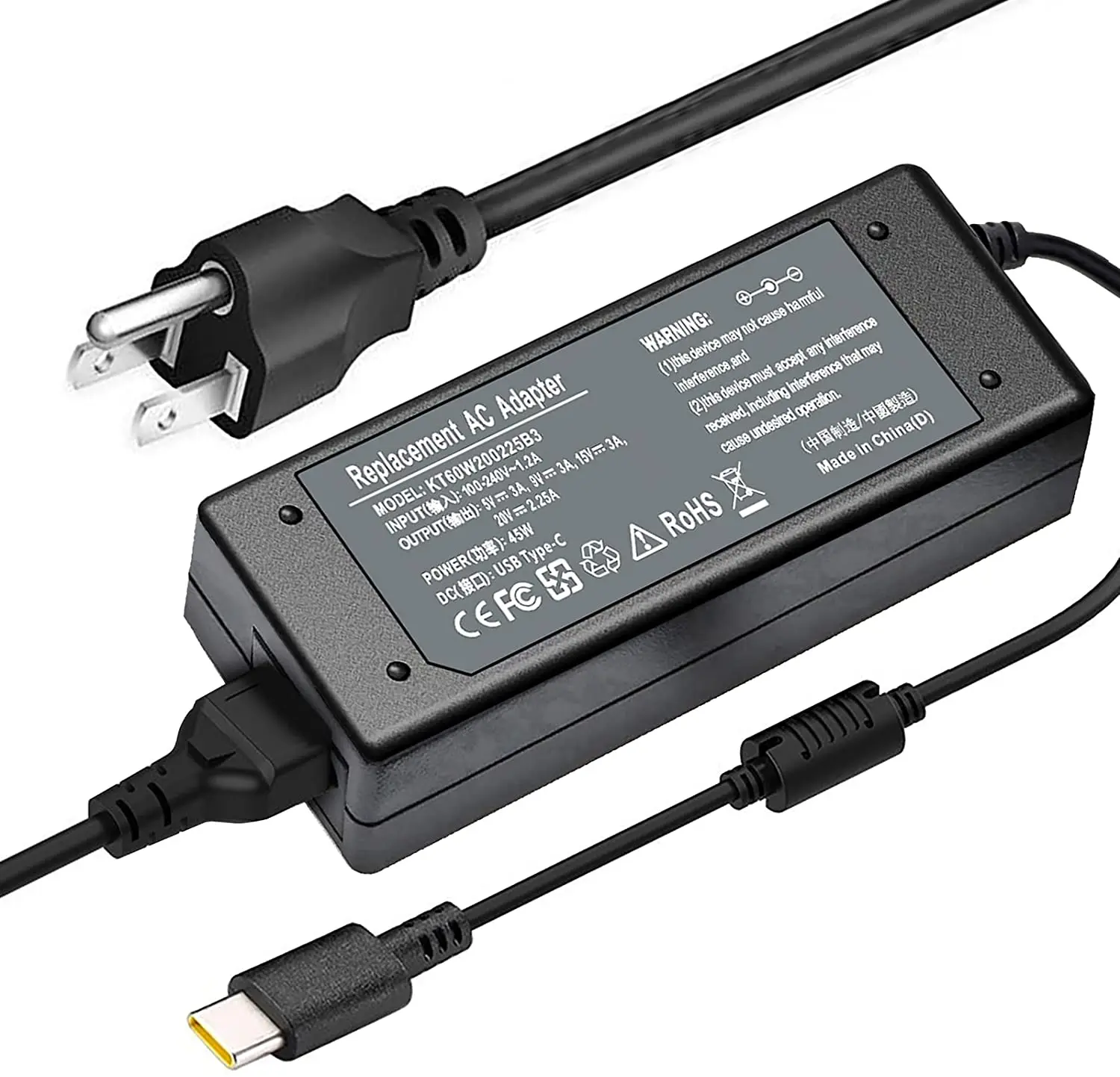 

45W USB C Charger for HP Chromebook X360 14 14A 14C 15 11 14-ca000nr 14a-ca0090wm 14a-na0031wm 14-db0043wm 14-db0023dx 14c-ca005
